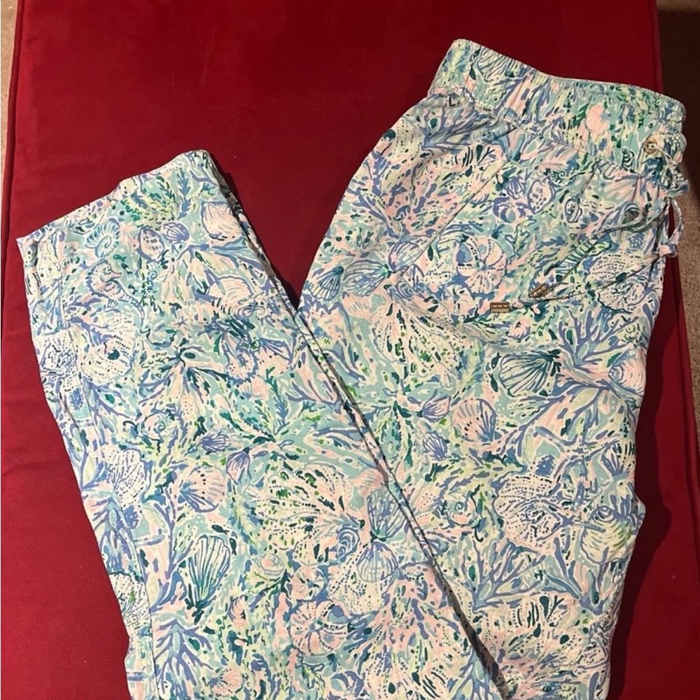 Lilly Pulitzer Pastel Floral Straight Leg Pants